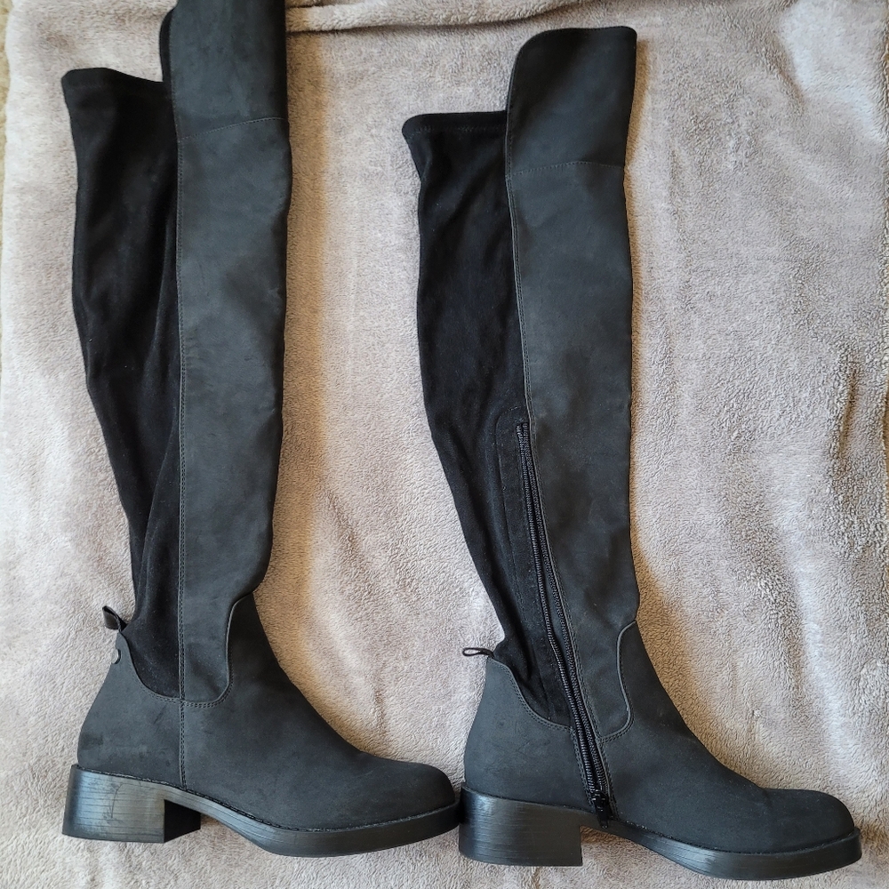 ROCKET DOG WOMENS Tall Knee High Black Boots Size 7.5